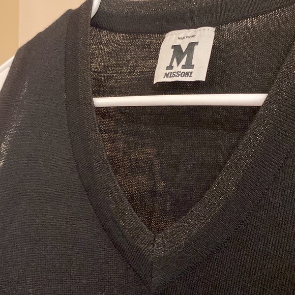 MISSONI Made in Italy Black Ruffle Top - Picture 3 of 6